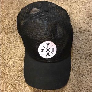 Black logo trucker hat, never worn